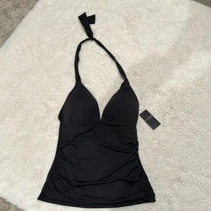 Ralph Lauren swimsuit top. Brand new, size 12. Super flattering black halter